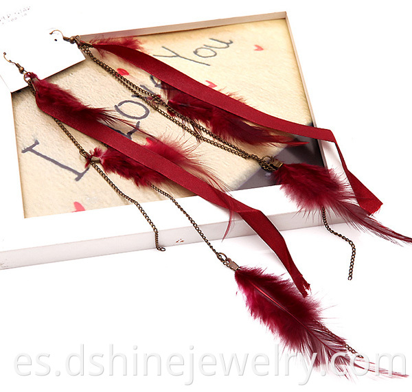 Long Feather Earrings